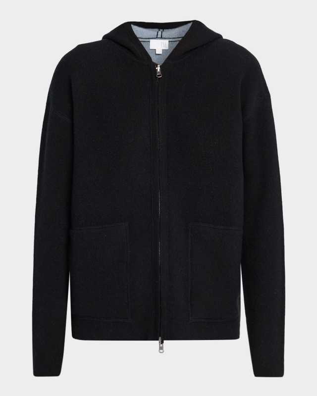 Cashmere Reversible Zip-Front Hoodie